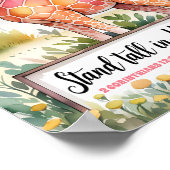 Stand Tall in Zijn Grace Christelijke Nursery Wall Poster (Hoek)