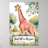 Stand Tall in Zijn Grace Christelijke Nursery Wall Poster (Voorkant)