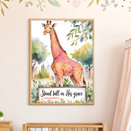 Stand Tall in Zijn Grace Christelijke Nursery Wall Poster