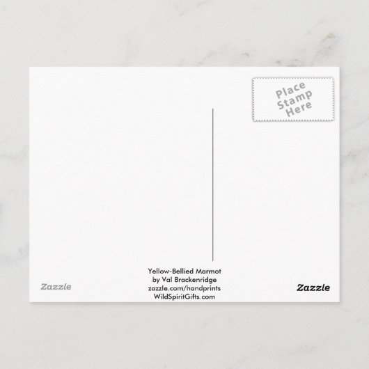 Stand Tall Marmot Briefkaart (Achterkant)