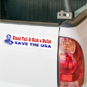 Stand Tall & Risk a Bullet Red de Amerikaanse patr Bumpersticker (Op Truck)