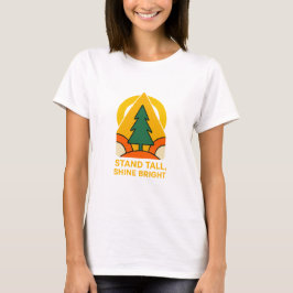 Stand Tall, Shine Bright – Retro Natuur T-shirt