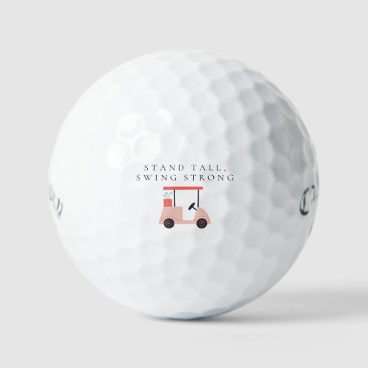 'Stand Tall, Swing Strong' Empowering Uplifting  Golfballen (Voorkant)