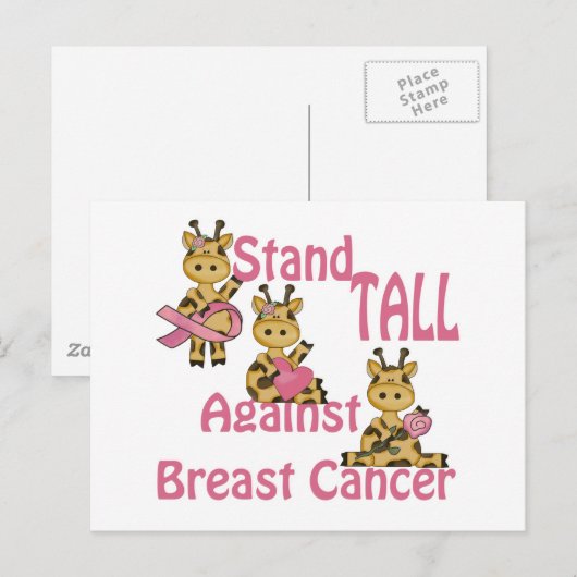 stand tegen borstkanker briefkaart (Voorkant / Achterkant)