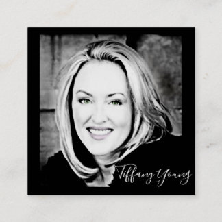 STAND UIT! Pas uw foto-visitekaartjes aan. Vierkante Visitekaartje