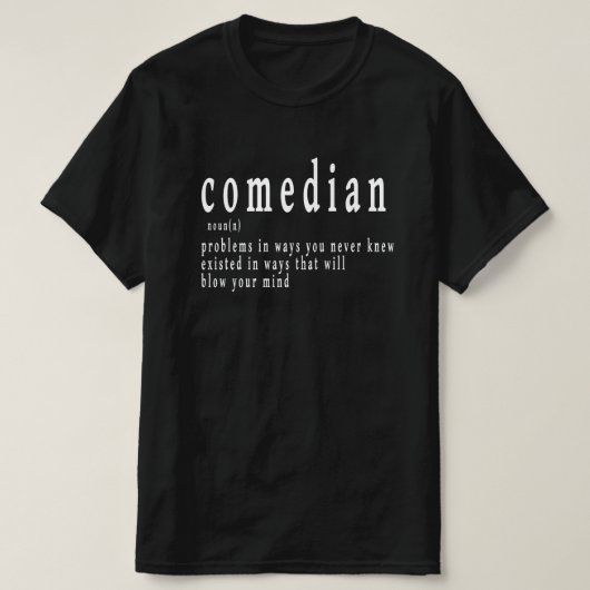 Stand Up Comedian ,collega, beroep, strips, kom T-shirt (Design voorkant)