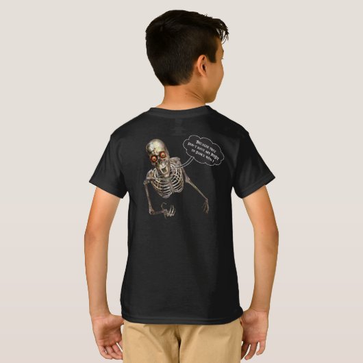 Stand-up Comedian Funny Skeleton T-shirt (Achterkant volledig)