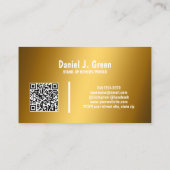 Stand Up Comedian QR Golden Visitekaartje (Achterkant)
