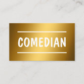 Stand Up Comedian QR Golden Visitekaartje (Voorkant)