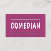 Stand Up Comedian QR Orchid Visitekaartje (Voorkant)