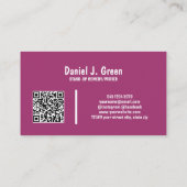 Stand Up Comedian QR Orchid Visitekaartje (Achterkant)