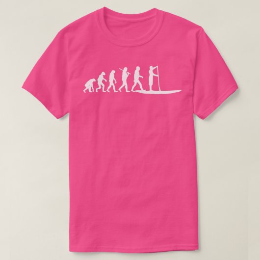Stand-up draaiende evolutie t-shirt (Design voorkant)