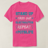 Stand-up elektrolyten POTS Awareness Turquoise Rib T-shirt (Design voorkant)