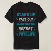 Stand-up elektrolyten POTS Awareness Turquoise Rib T-shirt (Design voorkant)