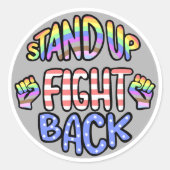 Stand Up Fight Back Papier Sticker Blad (Voorkant)