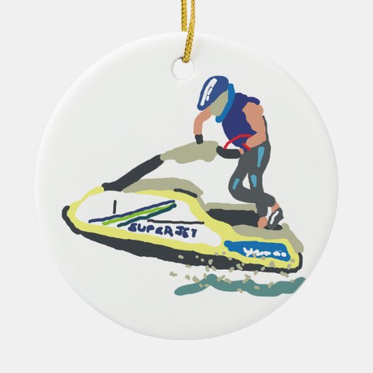 Stand Up Jet Ski SuperJet Keramisch Ornament (Voorkant)