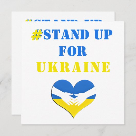 # stand-up Oekraïne - vrijheid - Oekraïense vlag (Voorkant / Achterkant)