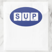 Stand-up Ovale Sticker (Tas)