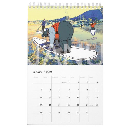 Stand Up Paddle Board Kalender 2024 (Jan 2026)