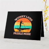 Stand Up Paddle Board Paddling Retro  SUP Kaart (Gele Bloem)