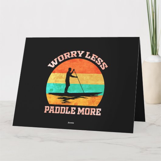 Stand Up Paddle Board Paddling Retro  SUP Kaart (Achterkant)