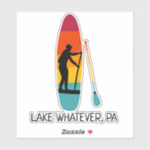 Stand Up Paddle Board SUP aangepaste tekst Sticker (Vel)