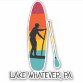 Stand Up Paddle Board SUP aangepaste tekst Sticker (Voorkant)