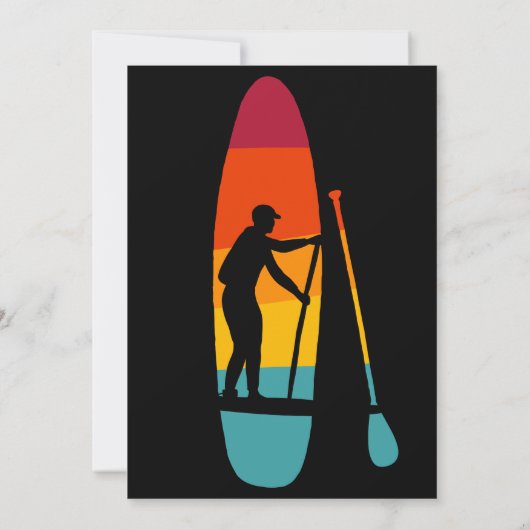 Stand Up Paddle Board SUP Custom Party Kaart (Achterkant)