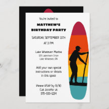 Stand Up Paddle Board SUP Custom Party