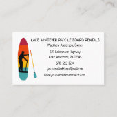 Stand Up Paddle Board SUP Paddleboarding Verhuur Visitekaartje (Voorkant)