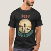 Stand up paddle board surfen met hond t-shirt (Voorkant)