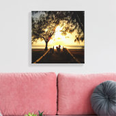 Stand Up Paddle Boarding Sunrise Stretched Canvas Afdruk (Insitu (Woonkamer))