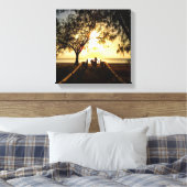 Stand Up Paddle Boarding Sunrise Stretched Canvas Afdruk (Insitu (Slaapkamer))