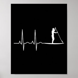 Stand Up Paddle Hartslag Peddelen Cadeau Mannen Vr Poster