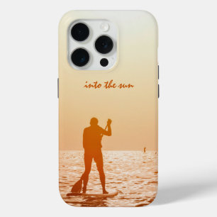 Stand Up Paddle in de kalme open zee iPhone 15 Pro Case