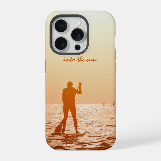 Stand Up Paddle in de kalme open zee iPhone Hoesje (Achterkant)