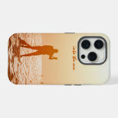 Stand Up Paddle in de kalme open zee iPhone Hoesje (Achterkant horizontaal)