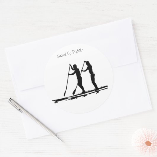 stand up paddle ronde sticker (Envelop)