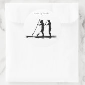 stand up paddle ronde sticker (Tas)