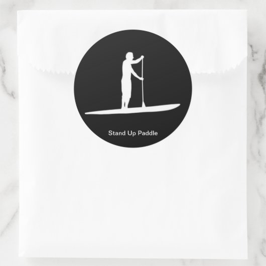 stand up paddle ronde sticker (Tas)