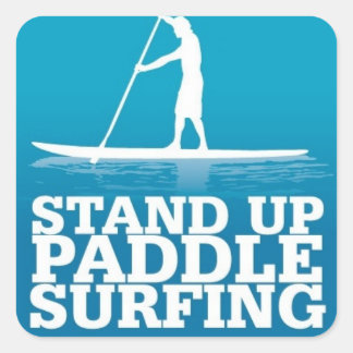 stand up paddle vierkante sticker