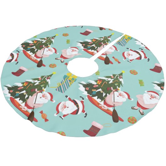 Stand-up paddleboarden Surfen Kerstman Kerstboom Rok (Gekanteld)