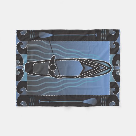 Stand-up Paddleboarder Fleece Deken (Voorkant (Horizontaal))