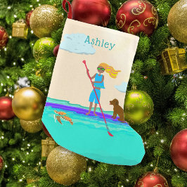 Stand Up Paddleboarding Artistiek Kleine Kerstsok