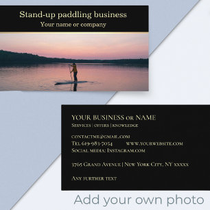 Stand-up paddling SUP coach instructeur Visitekaartje