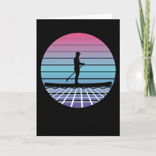 Stand-up Paddling SUP Paddleboarding Retro Gift Kaart