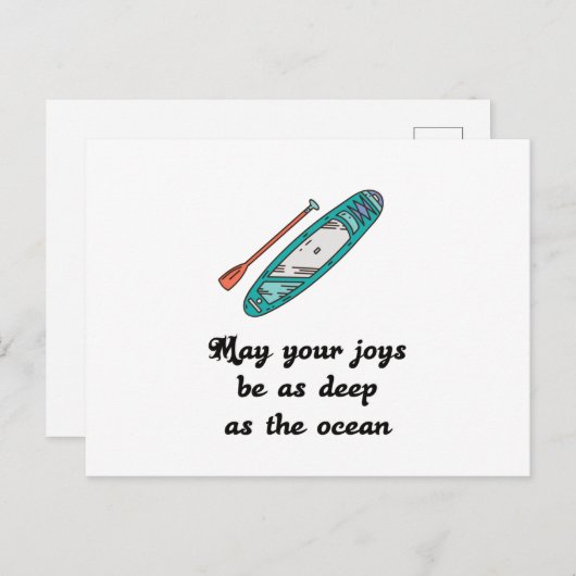 Stand-up peddel - Cadeau cadeauidee Briefkaart (Voorkant / Achterkant)