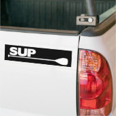 Stand-up peddel SUP (donker) Bumpersticker (Op Truck)