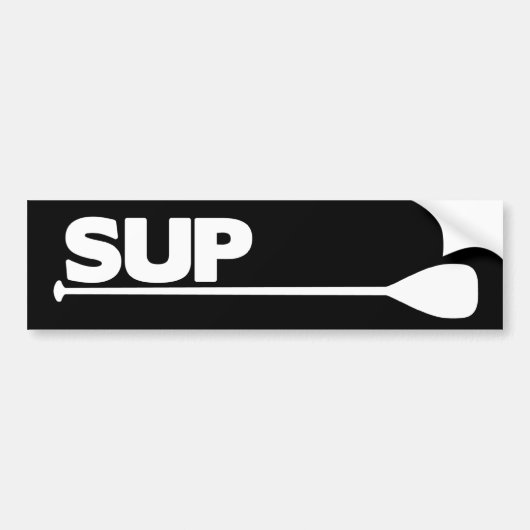 Stand-up peddel SUP (donker) Bumpersticker (Voorkant)