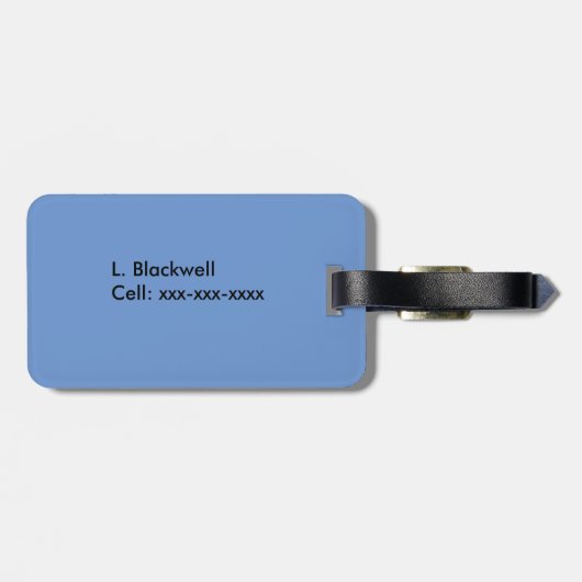 Stand-up poetser bagagelabel (Achterkant horizontaal)